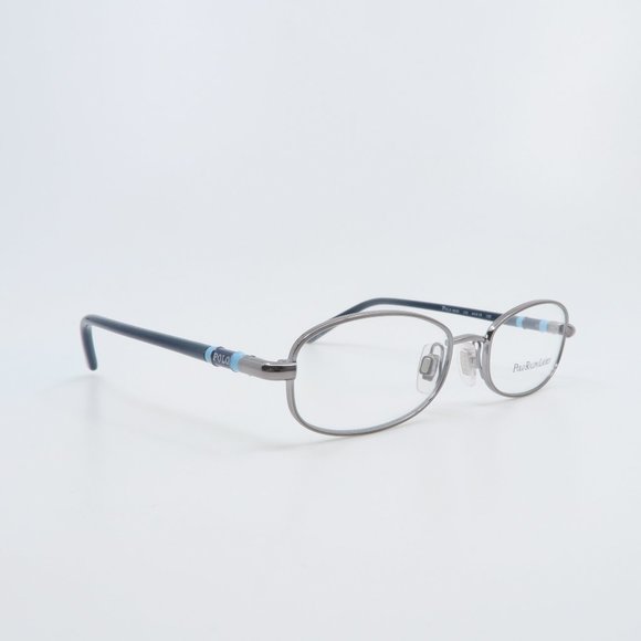 Polo Ralph Lauren 8030 103 Silver Metal/Navy Rectangle Kids New Eyeglasses. - Picture 3 of 11